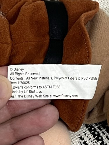 Vintage Disney Doc from Snow White & 7 Dwarfs Beanie Stuffed Animal - Picture 8 of 9