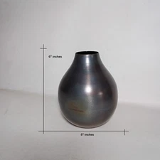 Crate and Barrel Birmingham Iron Vase Medium 682-584 Deep Grey Bronze