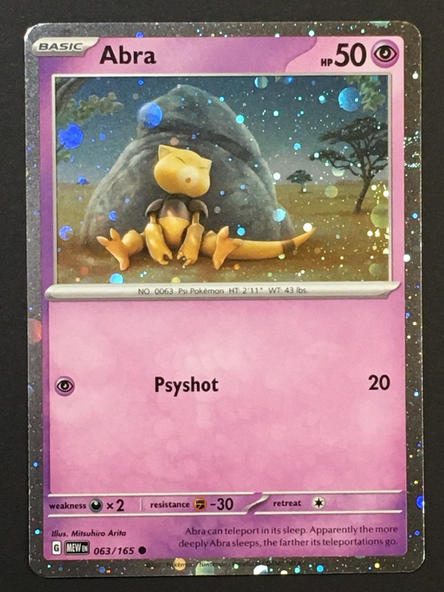 Pokemon TCG Abra 063/165 HD Cosmos Holo Promo Scarlet & Violet 151