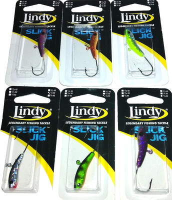 Lindy Tackle 3/8 & 1/4 Slick Ice Jigs  (Lot of 6-J3814-6)