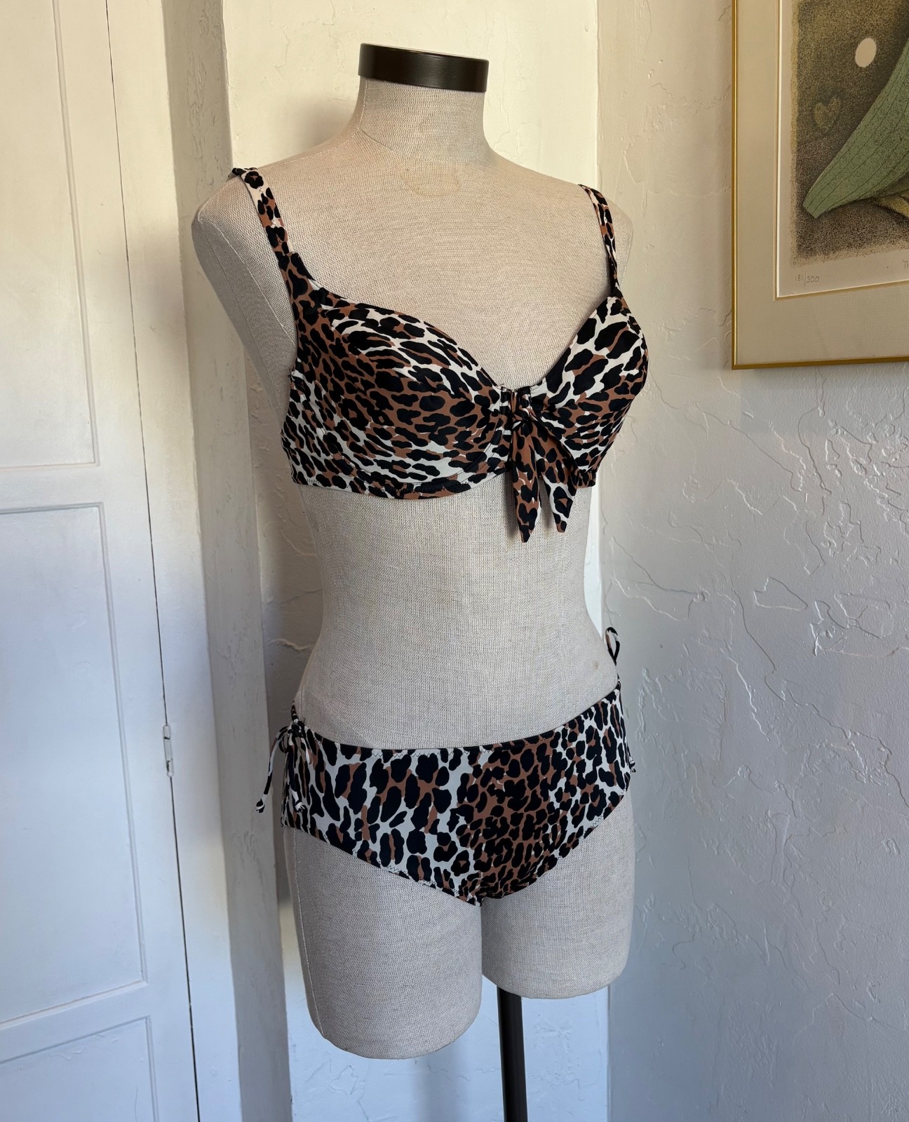Vtg 60s Vanity Fair Leopard Bikini Swimsuit - image 4
