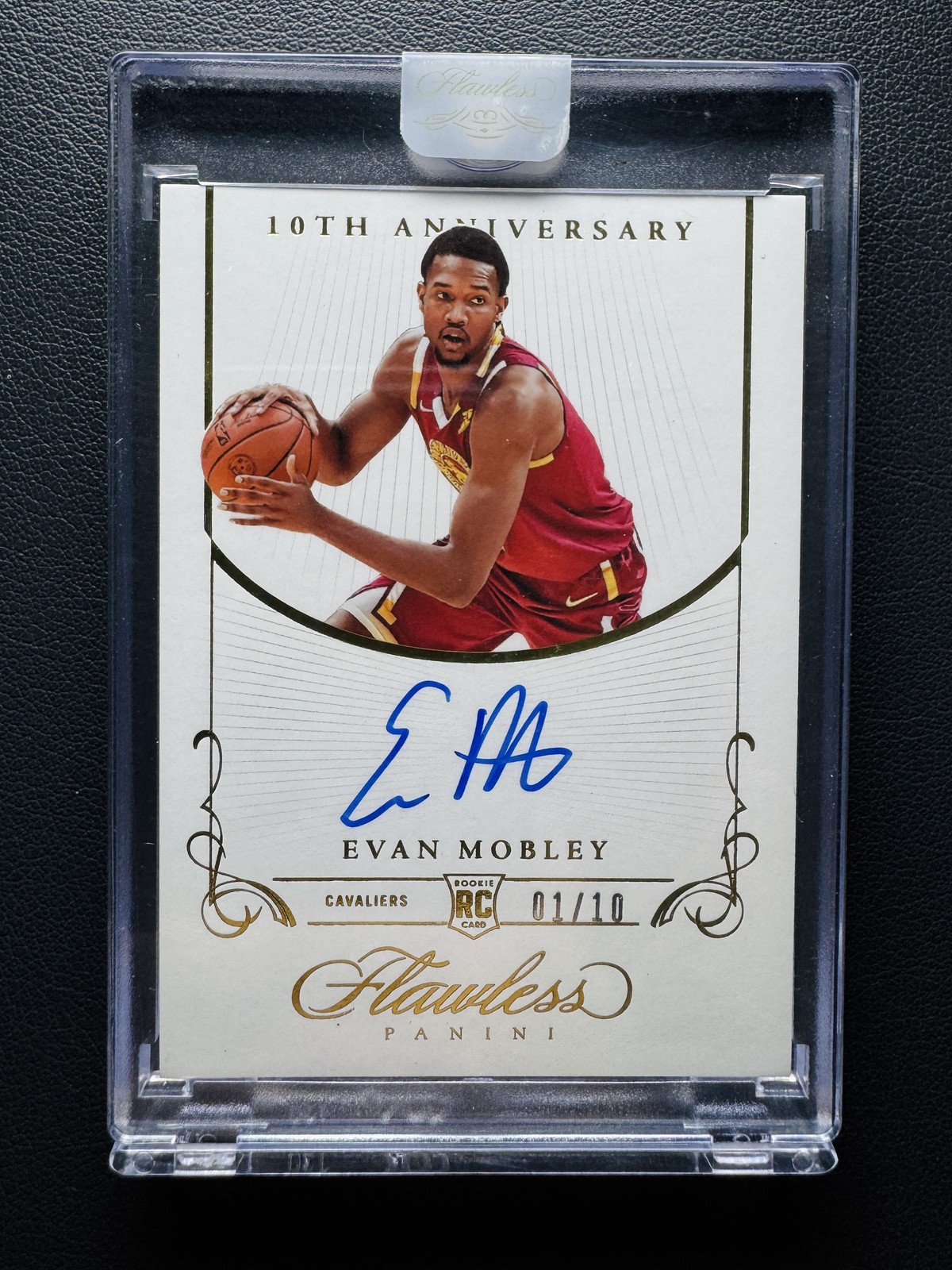 2021 Panini Flawless Evan Mobley RC Rookie 10th Anniversary GOLD Auto 01/10=1/1 view 1