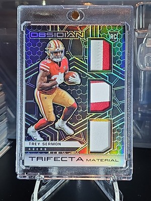 2021 Panini Obsidian - Trifecta Material Trey Sermon #TM-TS /50 (MEM, RC)