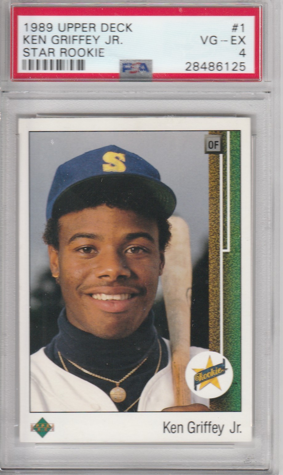 1989 Upper Deck #1 Ken Griffey Jr. Star Rookie (RC) PSA 4 VG-EX