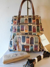 New Patricia Nash Trapani Doorways Patina Convertible Backpack