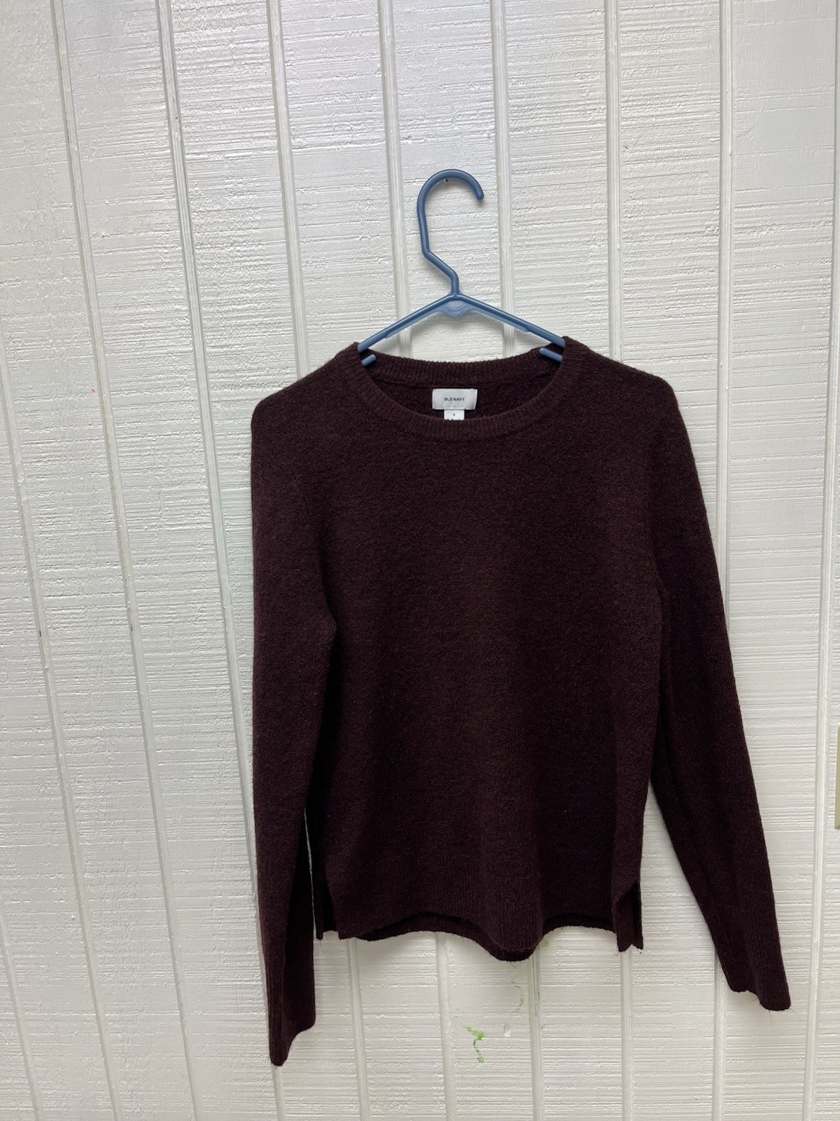 Old Navy Cashmere Women’s Crewneck Sweater Size Small Burgundy Soft Casual Knit