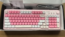 Aula S99 Key Keyboard, Wireless Gaming Keyboard Bluetooth White and Pink