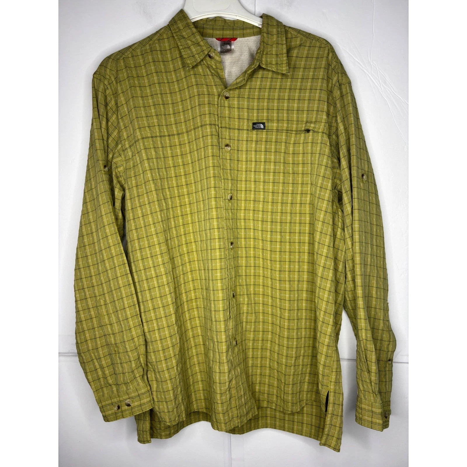 The North Face Mens Large AB5L Plaid Button Down Hiking Shirt Olive Green Long S
Opens in a new wind