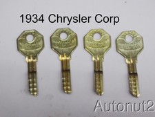 1934 Dodge Plymouth Chrysler Desoto Keys 4 Key Set New Uncut 1934 Dodge Plymouth Chrysler Desoto Keys 4 Key Set New Uncut
