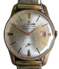 Vintage OC Genievre A.G. 17 Rubis Calendar Antimagnetic Manual Wind