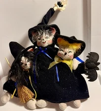 Annalee Dolls 10” Triple Trouble Mice as Witches (2005) Halloween  3 Mice In One