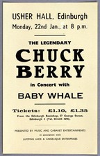 CHUCK BERRY – rare vintage original Edinburgh 1973 concert handbill