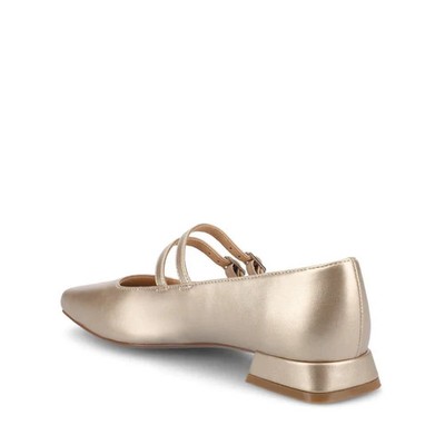 Journee Gredah Women Champagne Square Toe Flats Size 9.5M New Box