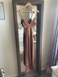 sachin and babi light blue dress Silky Satin Midi Copper main image 0