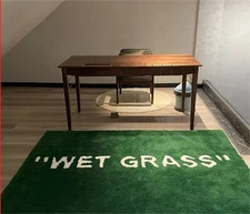 Wet Grass Area Rug for Living Room, Bedroom, Bedside, 23.62" x 35.43", Green 