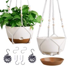 3 Pack Hanging Planters For Indoor Plants 10"-10"-8" Self-Watering Hanging Plant