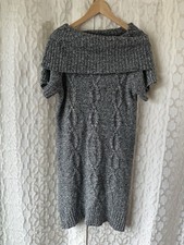 Wishes Sweater Dress, Women's Size 1XL Gray, Wool Blend, Pullover, Above Knee