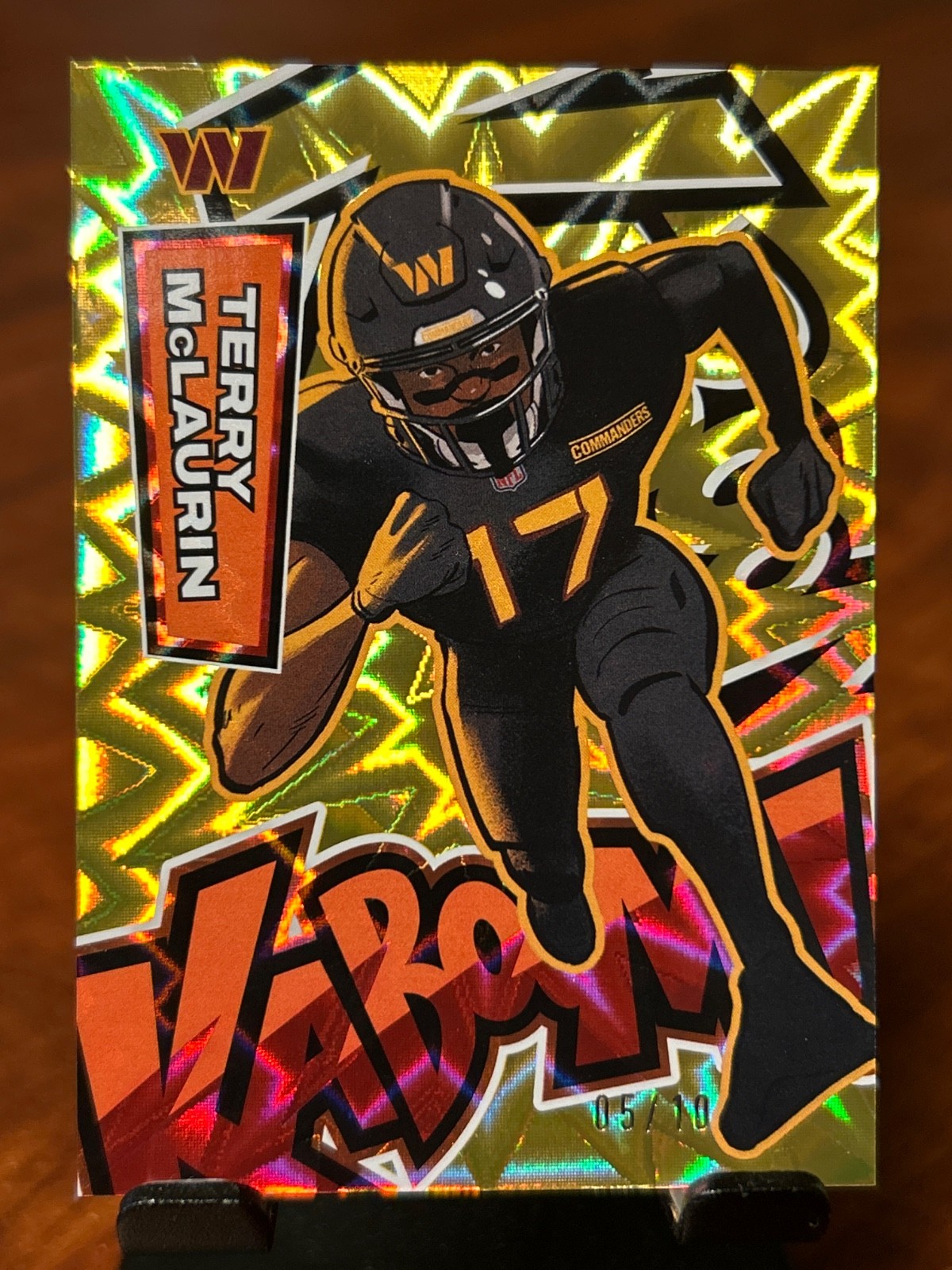 2025 Panini Absolute Terry McLaurin Kaboom Vertical Gold 5/10 Commanders