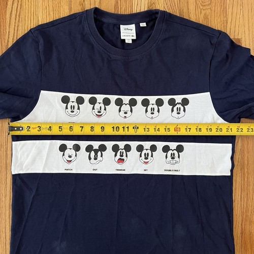 Disney Lacoste Tennis Mickey Mouse Mens Blue Navy Shirt Large - 第 12/14 張圖片