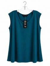 Banke.B Women's Turquoise Sleeveless Stretch Tank Top – New With Tags Jb3 XL 16