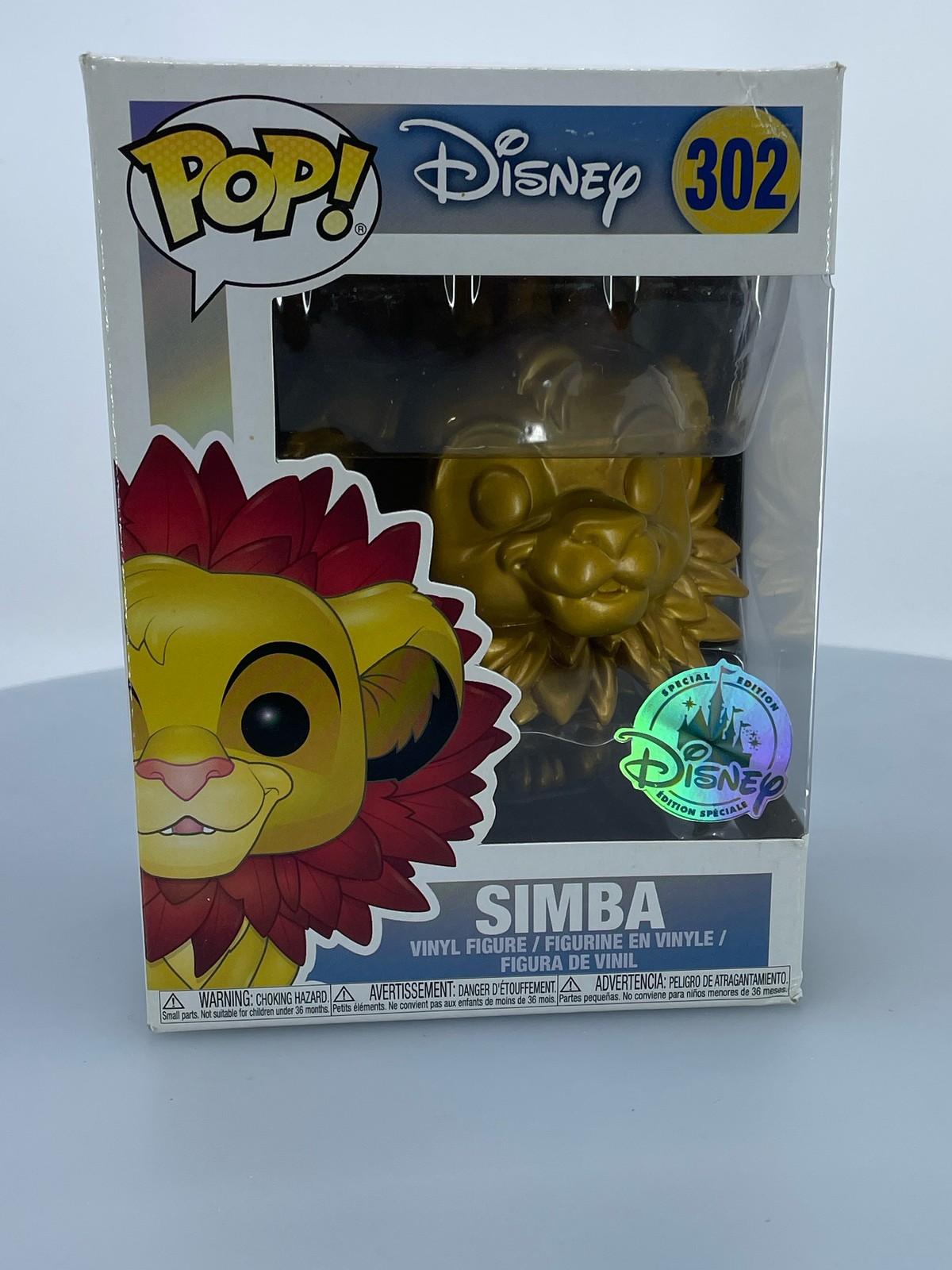 Sale Funko Pop! The Lion King Simba Gold #302 Disney Store Exclusive Damaged Box