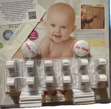 Eco-Baby Magnetic Cabinet Locks for Babies - White 12 Pack and 2 Keys, NEW