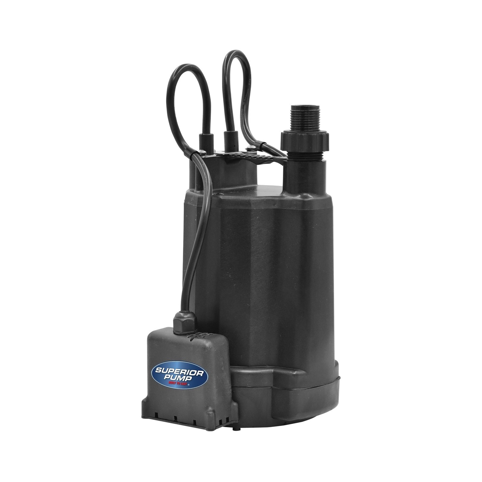 1800GPH Thermoplastic Automatic Utility Pump, 1/4 HP Submersible
