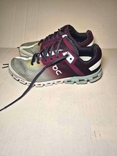 On Cloud X Women's Running Shoes Size 7 Burgundy Gray Swiss Engineering Lace Up