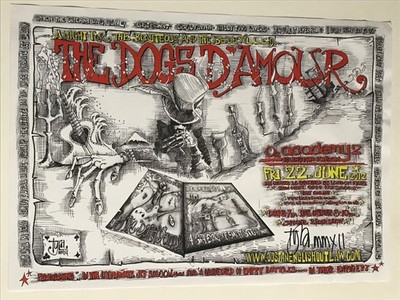 Dogs D'Amour O2 Academy Gig Poster 22 Jun 2012 HAND SIGNED Tyla Pallas Rare