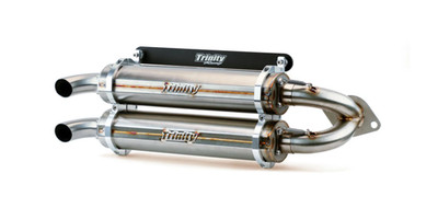 Trinity Racing Stage 5 Dual Slip On Exhaust Muffler Polaris RZR XP 4 1000 15-23
