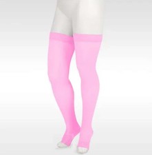 Juzo Dynamic Thigh High, Open Toe, Petite, Siliccone Band, 20-30mmHg Size: I P