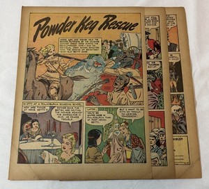 1947 five page cartoon story ~ BETTY ZANE Revolutionary War Heroine