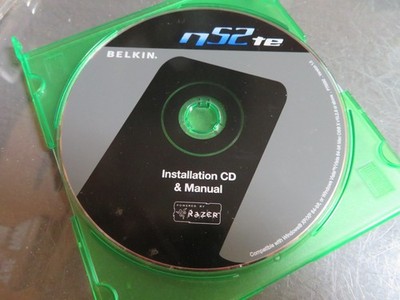 Belkin N52te Installation CD & Manual by Razer--Version 1.0-DISC ONLY!!!