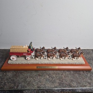 バドワイザー クライスデール8頭立馬車 馬 インテリア 置物 Budweiser Clydesdale 8 Horse Hitch Model | eBay