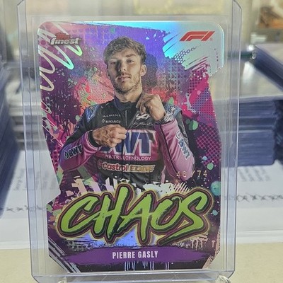 2024 Topps Finest Formula 1 Chaos Pierre Gasly #CH-10 46/74 BWT Alpine Canada