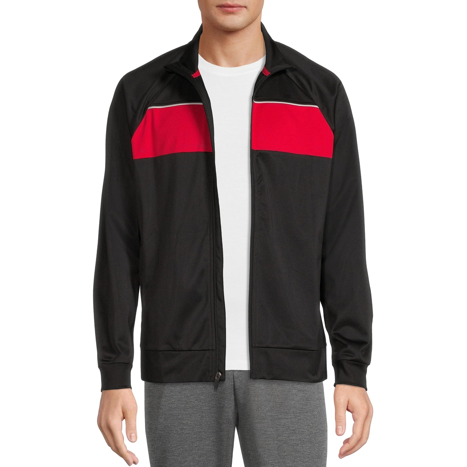 Athletic Works Men's Tricot Track Jacket | Color | Sizes up 