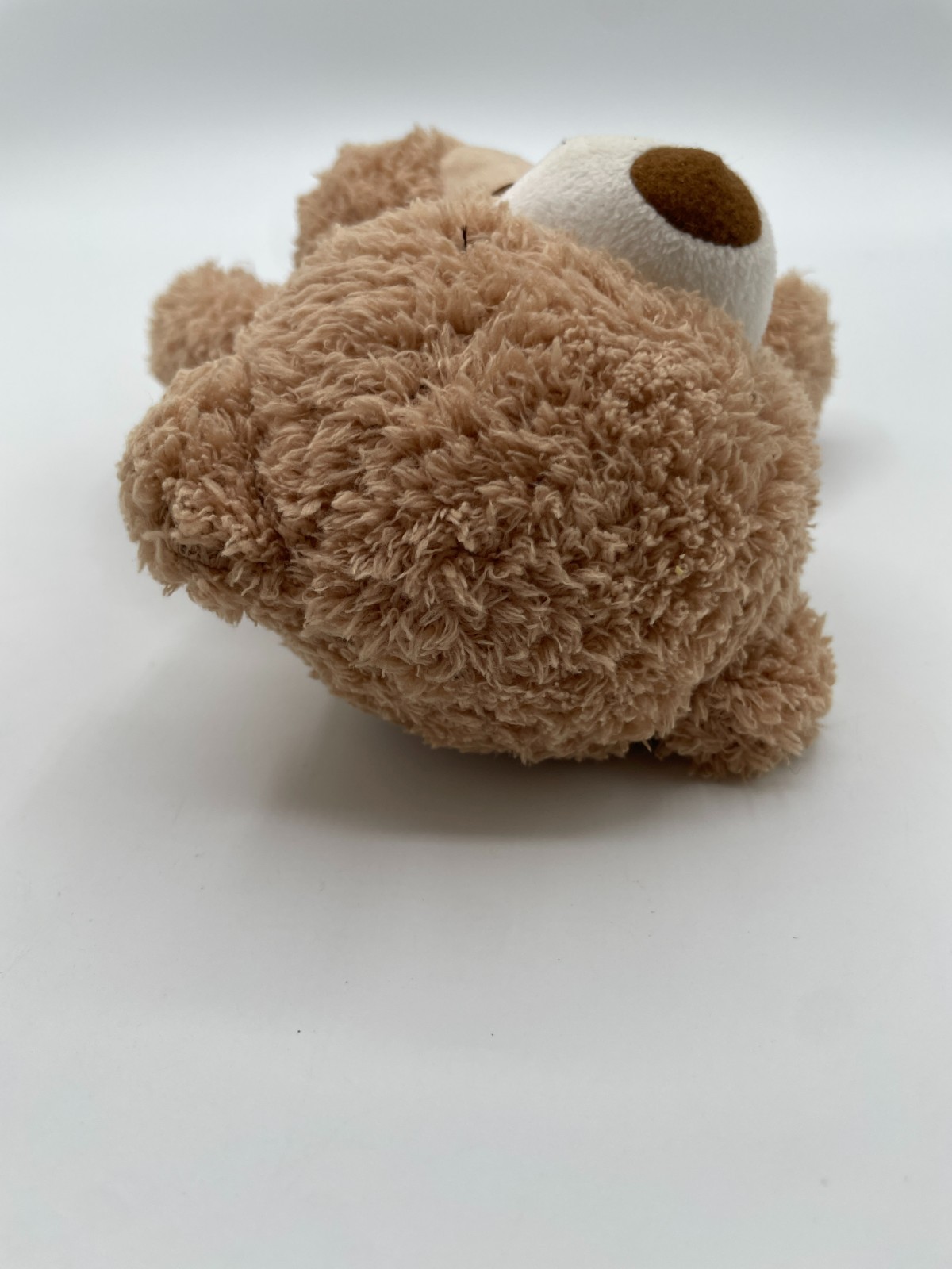 Okie Dokie Tan My First Bear Plush Rattle Brown Bow Baby 9" 2016