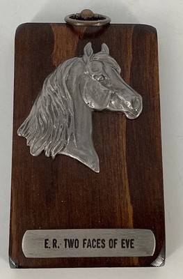 Louise Shattuck Pewter Horse  E.R. TWO FACES OG EVE  Handcrafted Wall Plaque