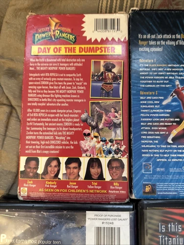 Lot Of 6 Power Rangers VHS Slip Clamshell Galaxy Black White Magna Titanium - Picture 9 of 20