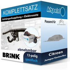 Für Citroen Jumper Kasten/Bus 11- BRINK Anhängerkupplung abnehmbar + 13polig AHK