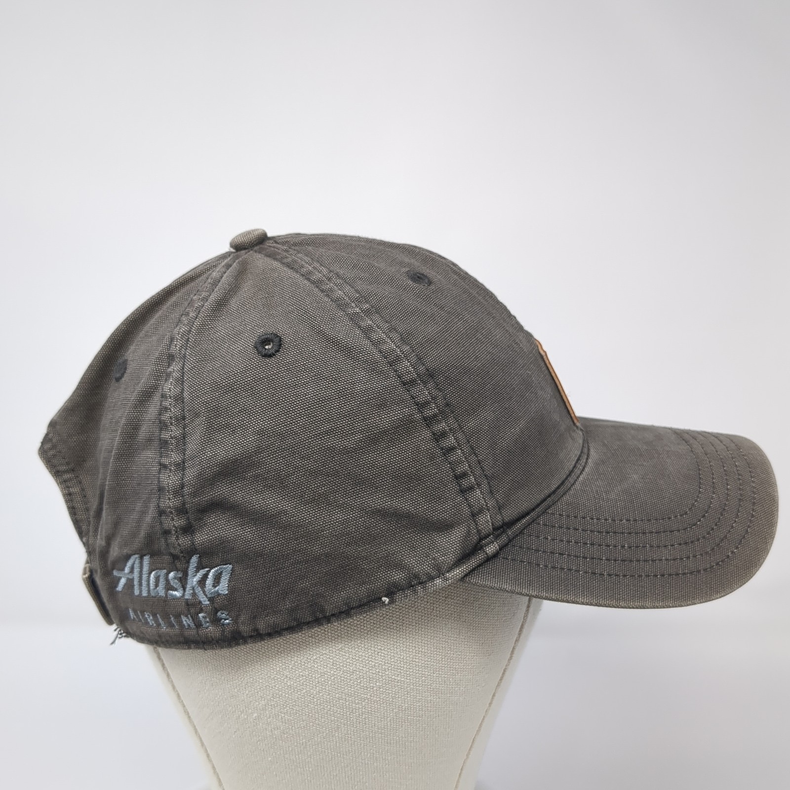 Carhartt Strapback Hat Solid Gray One Size Leathe… - image 5
