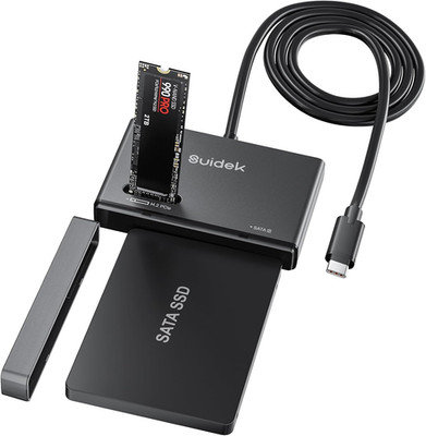 M.2 Nvme SSD Adapter, Type-C 10Gbps to M.2 and SATA Hard Drive Reader External M