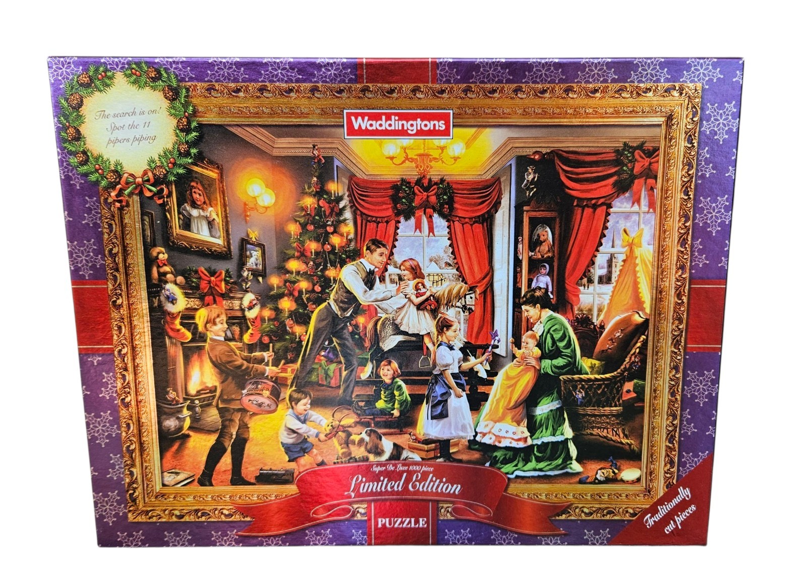 Waddingtons 1000 Pc Ltd. Edition Christmas Morning in the Nursery Jigsaw Puzzle