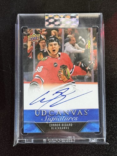 Connor Bedard #CS-CB 2023 Upper Deck Clear Cut Canvas Signature card