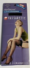 Vassarette Her Secret Classic Stockings size medium black style 4015