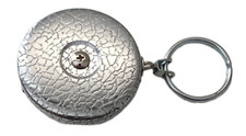 Vintage KEY BAK Self Retracting Key Chain Reel Stainless Steel USA Made Pasadena