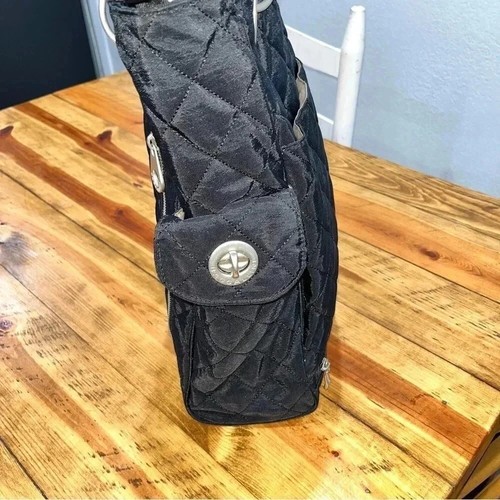 Baggallini Quilted Florence Tote Organization Galore! Pockets Everywhere. Black - Picture 9 of 17