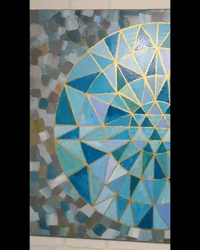 Original Oil Canvas Painting "Caleidoscope" Art by Ukrainian Artist,100cm x 90cm - Video 1 of 1