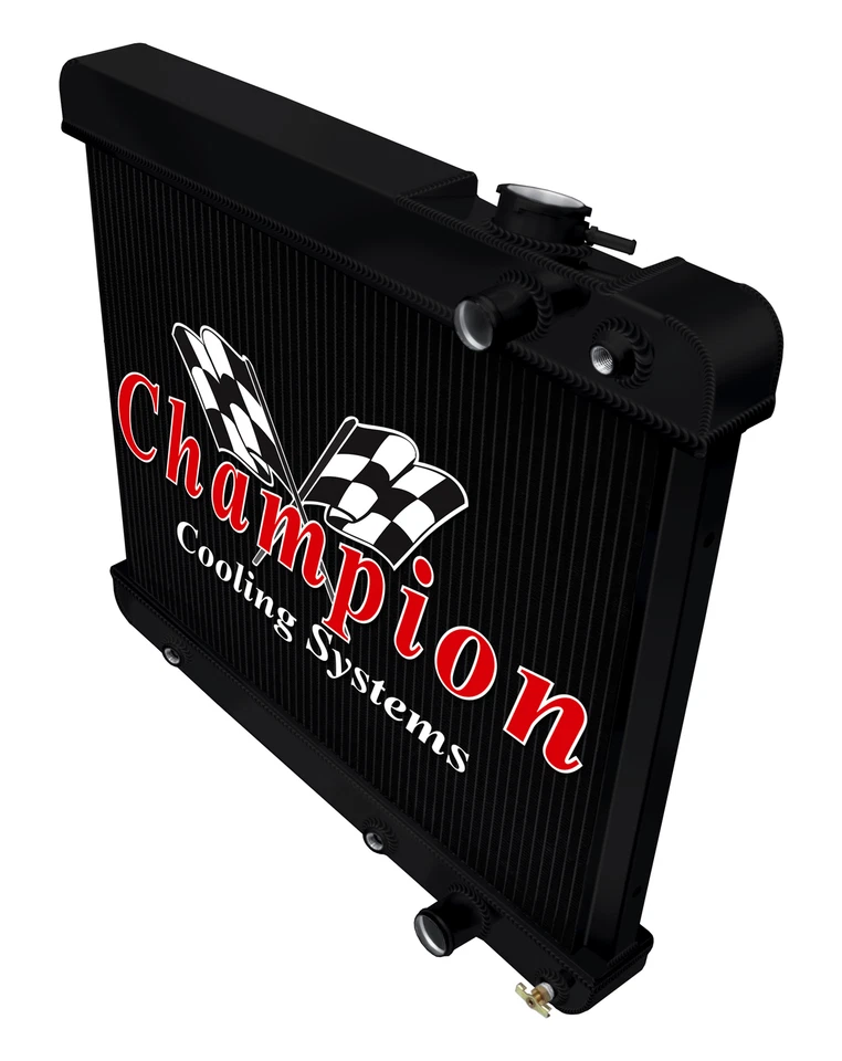 RS Champion 3 Row Black Finish Radiator for 1963 - 1965 GMC 2500 Series LS Swap - Image 3 of 4