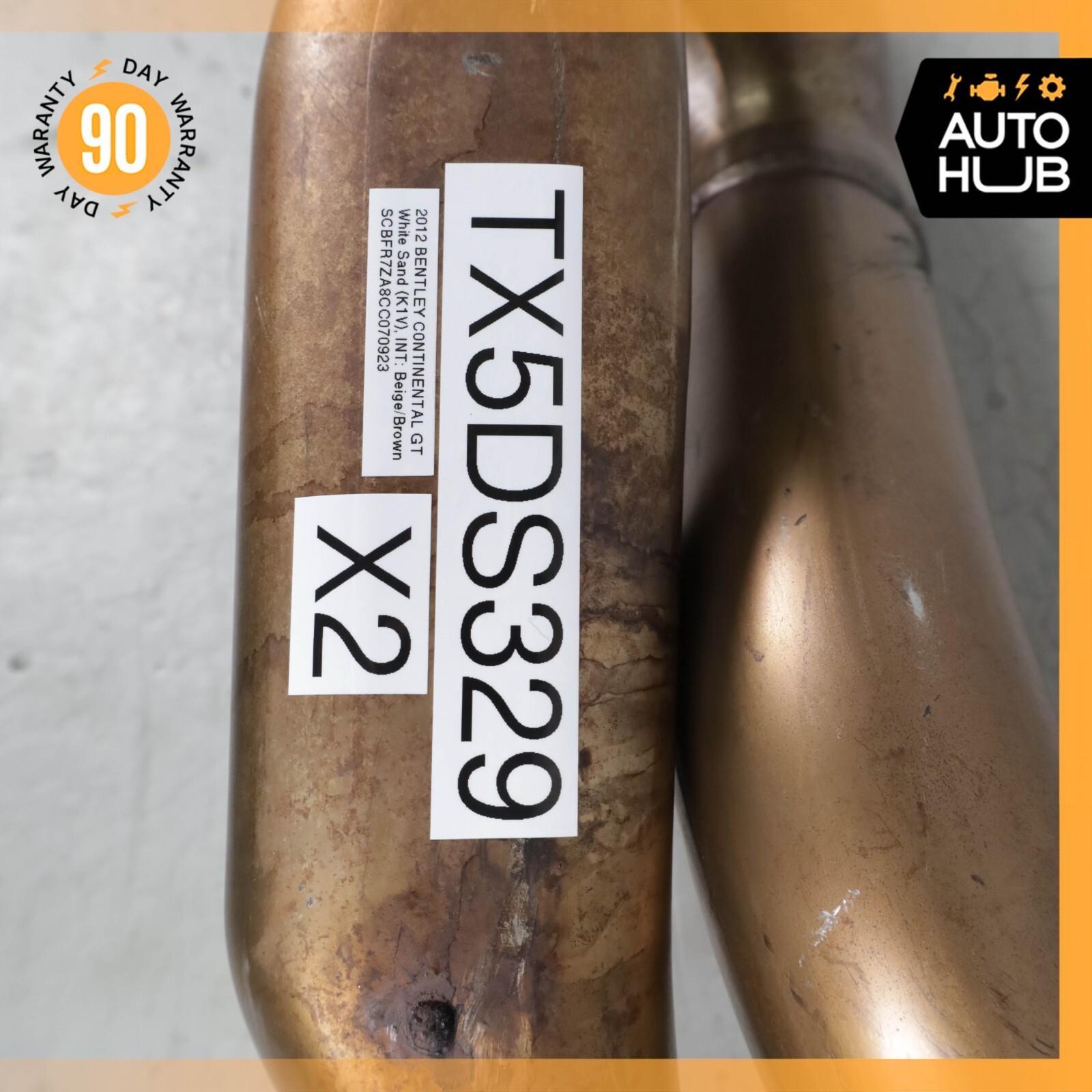 03-13 Bentley Continental GT GTC Exhaust Downpipe Left & Right Side Set OEM 56k